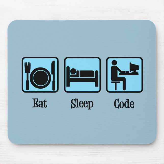 Eat Sleep Code Mouse Mat (Front)
