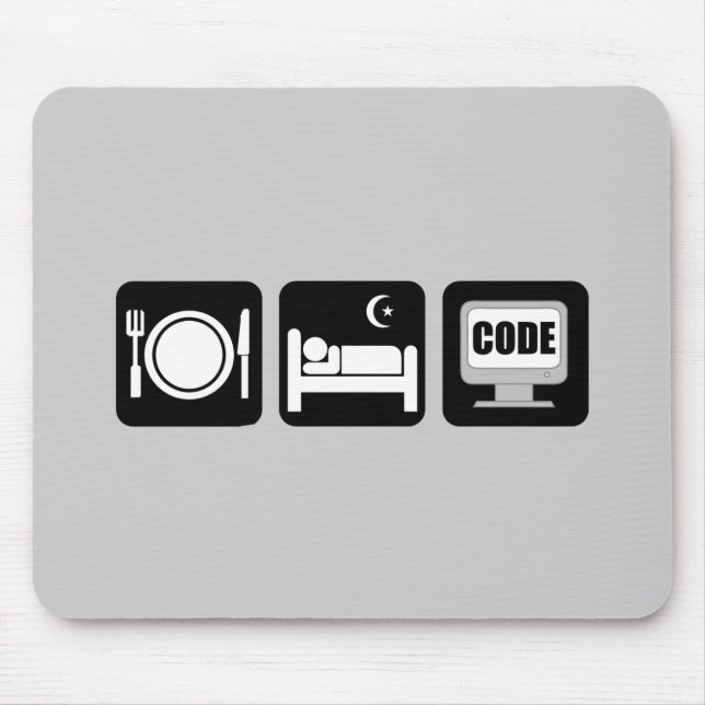 eat sleep code mouse mat (Front)