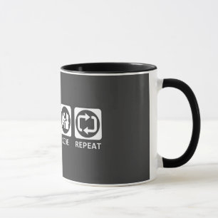 eat sleep code mug
