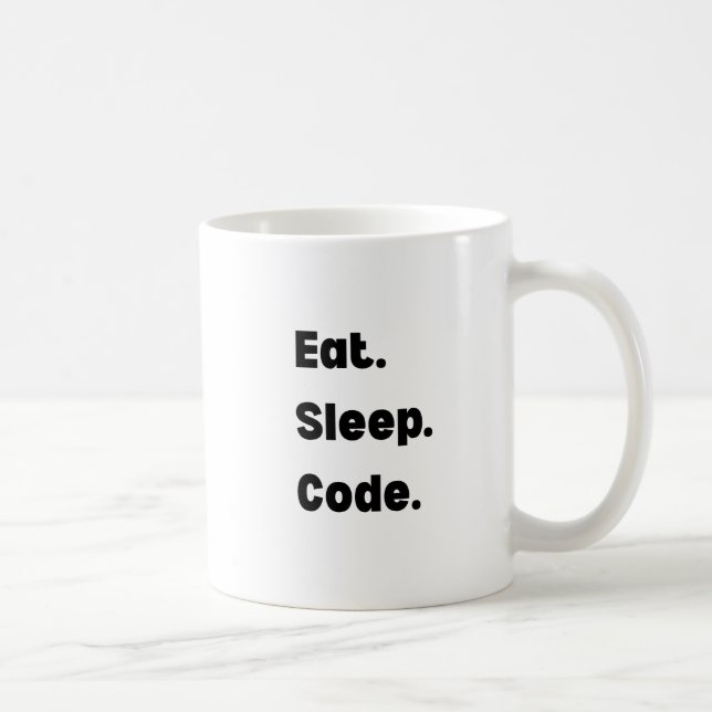 Eat Sleep Code Mug – Motivational Gift for Softwar (Right)