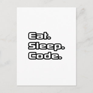 Eat. Sleep. Code. Postcard