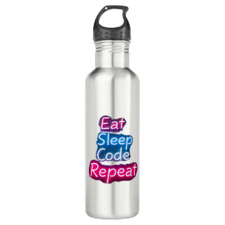 Eat Sleep Code Repeat  710 Ml Water Bottle