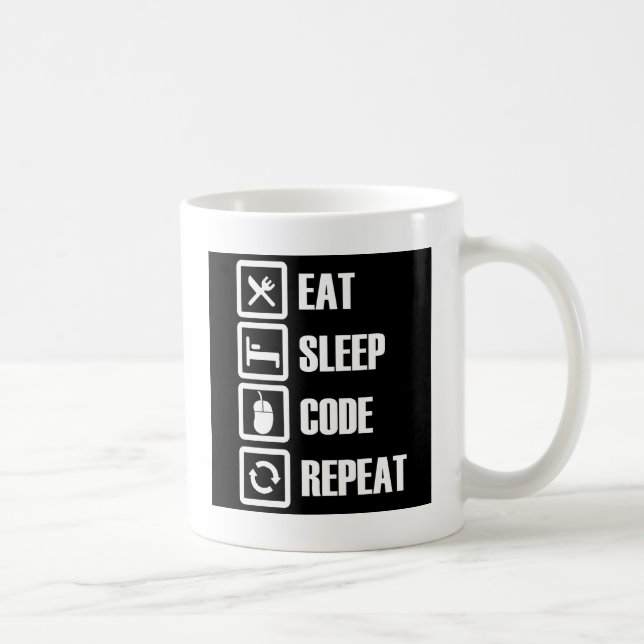 -eat-sleep-code-repeat coffee mug (Right)