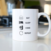 Eat Sleep Code Repeat Funy Programmers