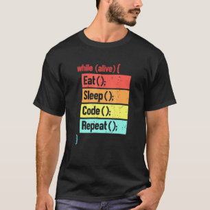 Eat Sleep Code Repeat Software Engineer Developer T-Shirt