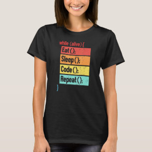 Eat Sleep Code Repeat Software Engineer Developer T-Shirt