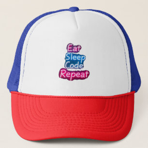Eat Sleep Code Repeat Trucker Hat