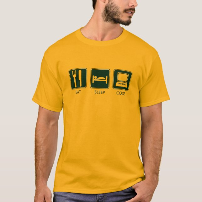 eat sleep code T-Shirt (Front)