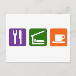 Eat Sleep Coffee Postcard