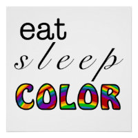 Eat Sleep Colour Rainbow Design