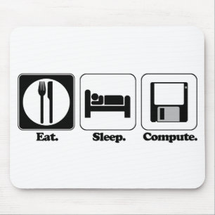 eat sleep computer mouse mat