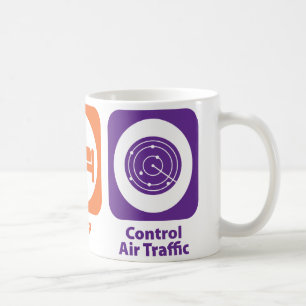 Eat Sleep Control Air Traffic Coffee Mug