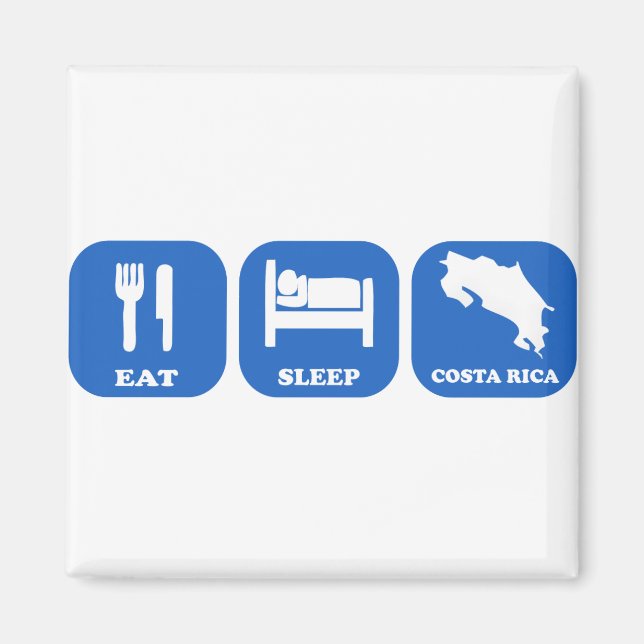 Eat Sleep Costa Rica Magnet (Front)