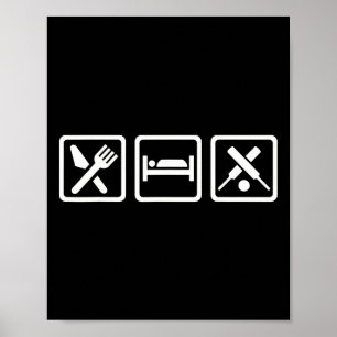 Eat Sleep Cricket Poster