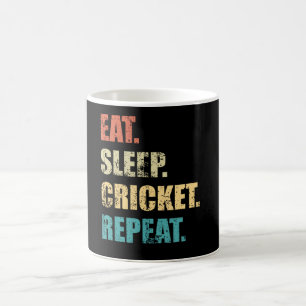Eat sleep cricket repeat. coffee mug