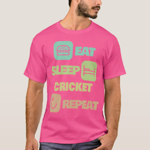 Eat Sleep Cricket Repeat Cricket Player T-Shirt