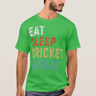 Eat Sleep Cricket Repeat Funny Cricket Player Gift T-Shirt