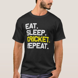 Eat Sleep Cricket Repeat Funny Gift T-Shirt