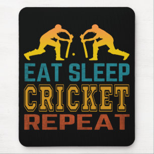 Eat Sleep Cricket Repeat Mouse Mat