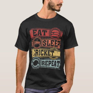 Eat Sleep Cricket Repeat T-Shirt