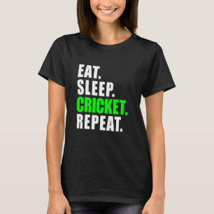 Eat Sleep Cricket Sport Pakistan Womens Mens Kids T-Shirt
