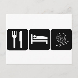 Eat, Sleep, Crochet Postcard