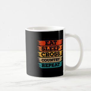 Eat Sleep Cross Country Repeat Skier Winter Sports Coffee Mug