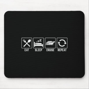 Eat Sleep Cruise Repeat Family Cruise Vacation For Mouse Mat