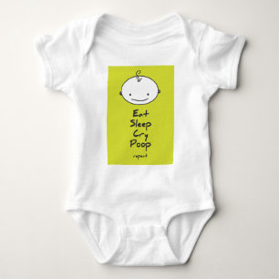 Eat Sleep Cry Poop Repeat Baby Bodysuit