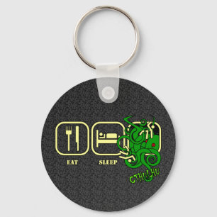 Eat - Sleep - Cthulhu Keyring