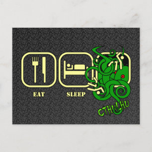 Eat - Sleep - Cthulhu Postcard