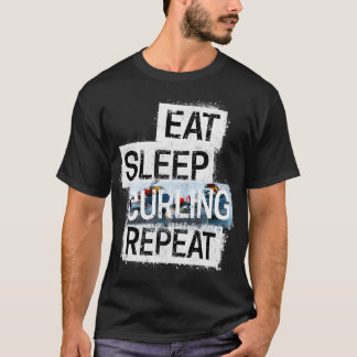Eat Sleep Curling Repeat 1 T-Shirt