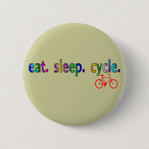 eat sleep cycle Bicycle Rider Gifts 6 Cm Round Badge
