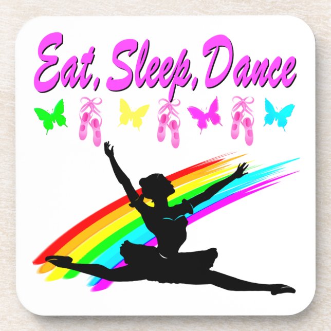 EAT, SLEEP, DANCE BALLERINA DESIGN COASTER (Front)