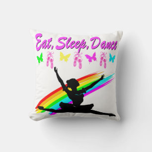 EAT, SLEEP, DANCE BALLERINA DESIGN CUSHION