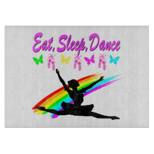 EAT, SLEEP, DANCE BALLERINA DESIGN CUTTING BOARD