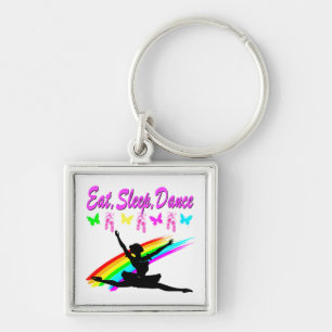 EAT, SLEEP, DANCE BALLERINA DESIGN KEY RING