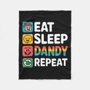 Eat sleep dandy repeat birthday decoration boysEat Fleece Blanket