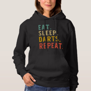 Eat Sleep Darts Player Team Lover Retro Vintage Hoodie