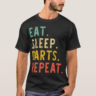 Eat Sleep Darts Player Team Lover Retro Vintage T-Shirt