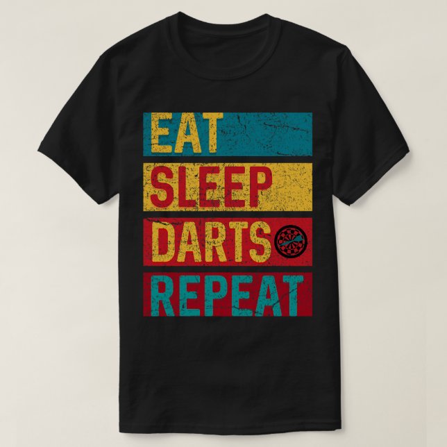 Eat Sleep Darts Repeat T-Shirt (Design Front)