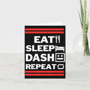 Eat Sleep Dash Repeat Video Game Card