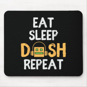 Eat Sleep Dash Repeat Video Game Geometry Dash Gam Mouse Mat