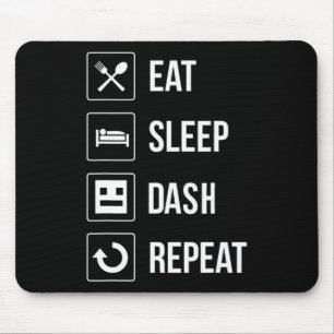 Eat Sleep Dash Repeat Video Game Geometry Video Ga Mouse Mat