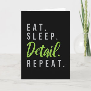 Eat Sleep Detail Repeat Cars Tuning Card