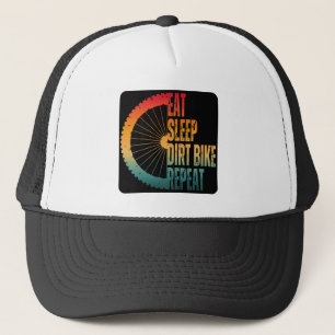 EAT SLEEP DIRT BIKE REPEAT TRUCKER HAT