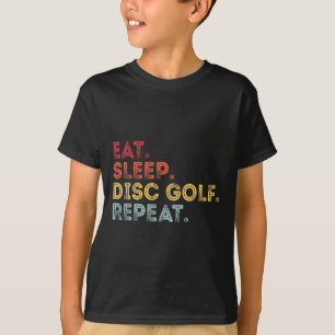 Eat Sleep Disc Golf Repeat Disc Golf Player Retro  T-Shirt