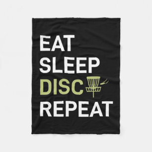 Eat Sleep Disc Golf Repeat Fleece Blanket