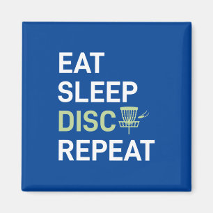 Eat Sleep Disc Golf Repeat Magnet