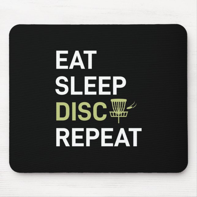 Eat Sleep Disc Golf Repeat Mouse Mat (Front)